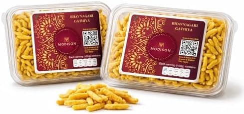 MODISON Bhavnagari Gathiya Indian Namkeen Traditional Gujarati 360g thumbnail 1