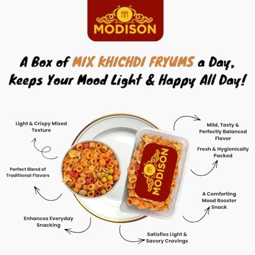 MODISON Mix Khichdi Fryums Indian Snacks Millet Mix 180g thumbnail 5