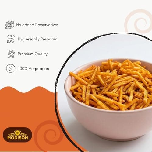 MODISON Potato Sali Masala Indian Snacks Crunchy Aloo Lachha 180g thumbnail 6