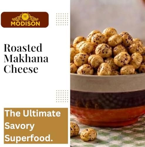 MODISON Roasted Makhana Healthy Snacks Cheese Flavour 80g thumbnail 4