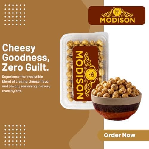 MODISON Roasted Makhana Healthy Snacks Cheese Flavour 80g thumbnail 7