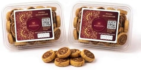 MODISON Poona Bhakarwadi Indian Namkeen Crispy Maharashtrian 360g thumbnail 1