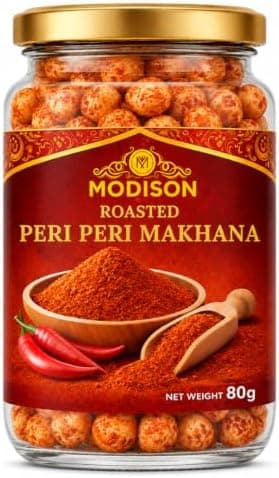 MODISON Roasted Makhana Healthy Snacks Peri Peri 80g
