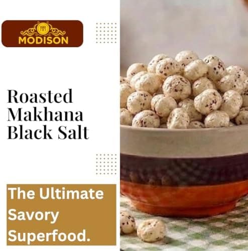 MODISON Roasted Makhana Healthy Snacks Black Salt 80g thumbnail 5
