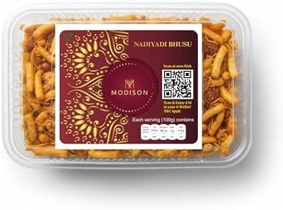 MODISON Nadiyadi Bhusu Indian Snacks Crispy Gujarati Farsan 180g thumbnail 1