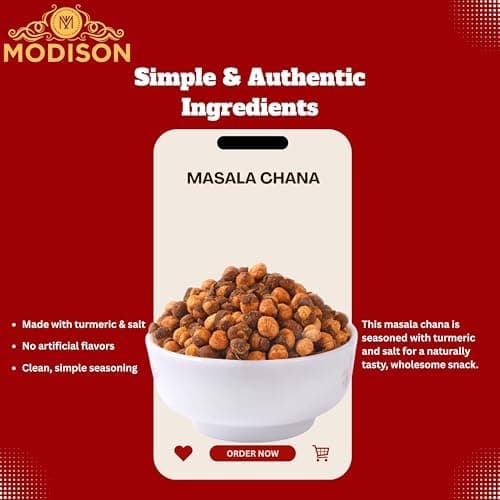 MODISON Masala Chana Healthy Snacks Roasted Chickpeas 180g thumbnail 5