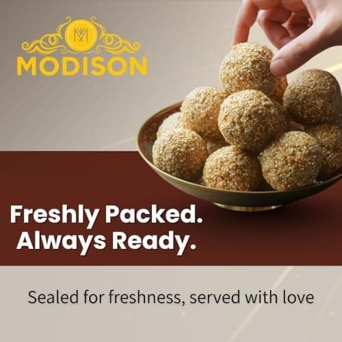 MODISON Til Laddu Indian Sweets Sesame Sweet Balls 360g thumbnail 7