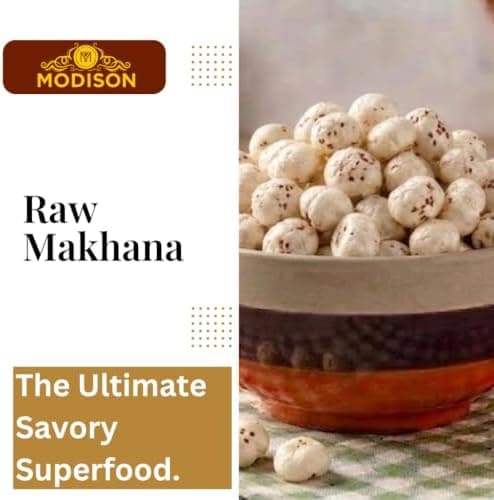 MODISON Raw Makhana Healthy Snacks Natural Fox Nuts 180g thumbnail 5