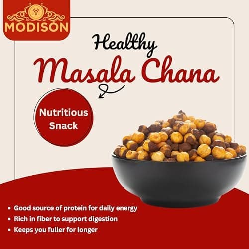 MODISON Masala Chana Healthy Snacks Roasted Chickpeas 180g thumbnail 6
