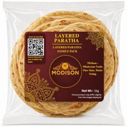 MODISON Layered Paratha Family Pack Frozen Indian Flatbread 1kg thumbnail 1