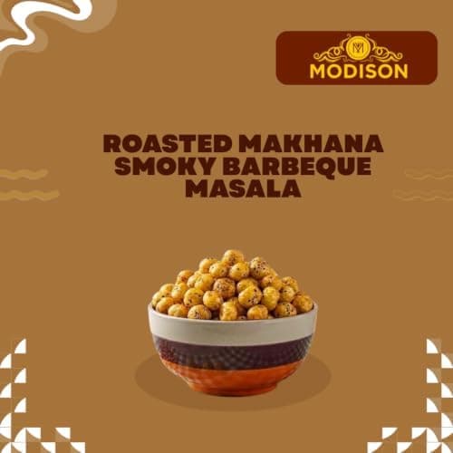 MODISON Roasted Makhana Healthy Snacks Smoky Barbeque Masala 80g thumbnail 3