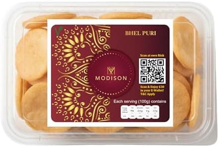 MODISON Bhel Puri Indian Snacks Crunchy Wheat Crackers 180g thumbnail 1