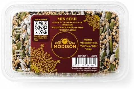 MODISON Mixed Seeds Blend Superfoods Chia Flax Pumpkin Sunflower 250g thumbnail 1