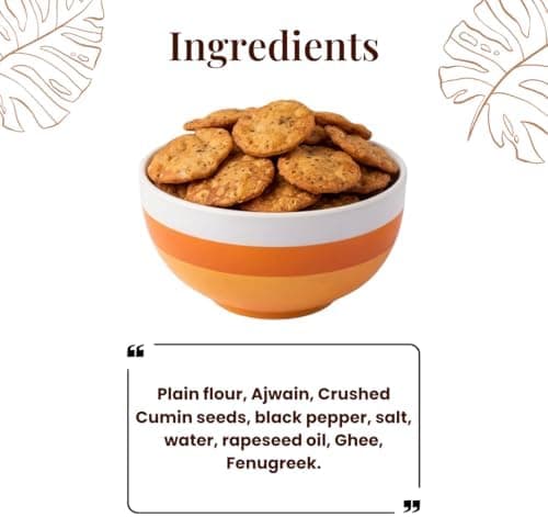 MODISON Methi Puri Indian Snacks Crispy Fenugreek Crackers 180g thumbnail 7