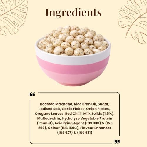 MODISON Roasted Makhana Healthy Snacks Himalayan Pink Salt Pepper 80g thumbnail 3