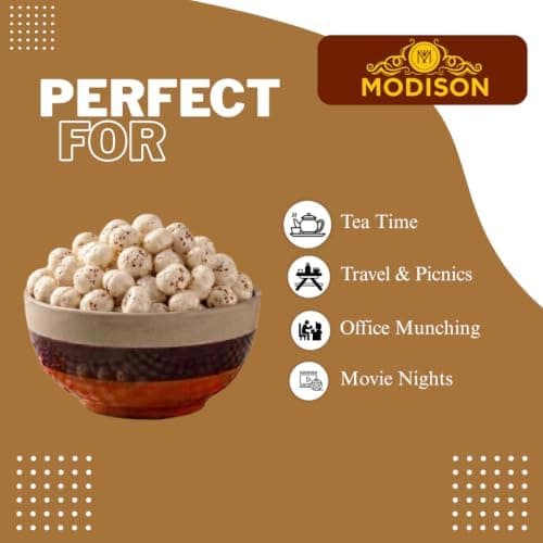 MODISON Raw Makhana Healthy Snacks Natural Fox Nuts 180g thumbnail 6