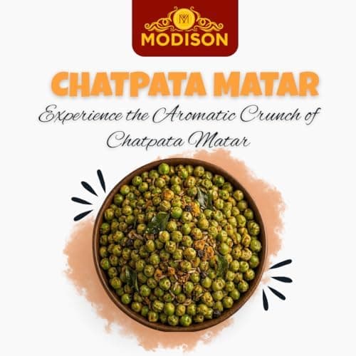 MODISON Chatpata Matar Healthy Snacks Spicy Green Peas 180g thumbnail 3