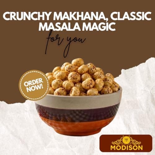 MODISON Roasted Makhana Healthy Snacks Masala Flavour 80g thumbnail 3