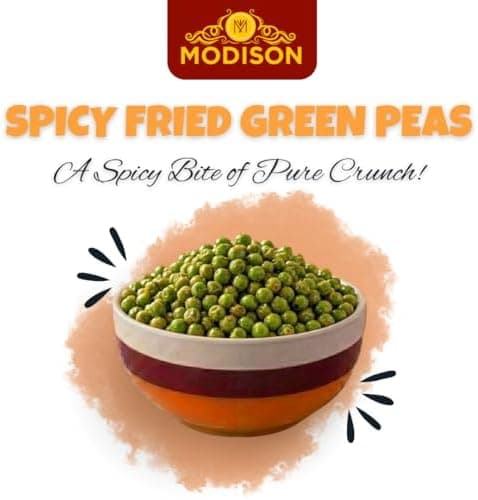MODISON Spicy Fried Green Peas Healthy Snacks Crispy 100g thumbnail 3