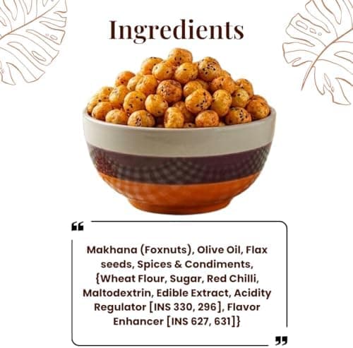 MODISON Roasted Makhana Healthy Snacks Cheese Chilli Fusion 80g thumbnail 4
