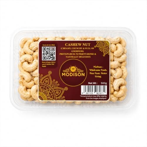 MODISON Cashew Nuts Healthy Snacks Natural Whole Kaju 500g thumbnail 1