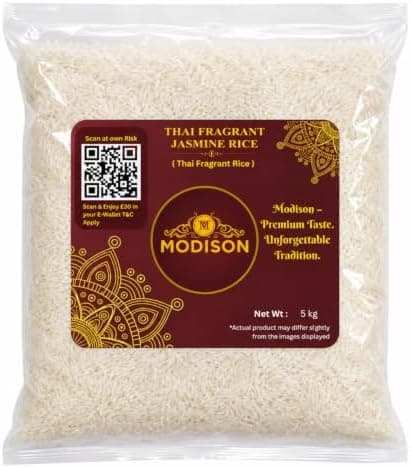 MODISON Thai Fragrant Jasmine Rice Long Grain Aromatic White Rice 5kg thumbnail 1