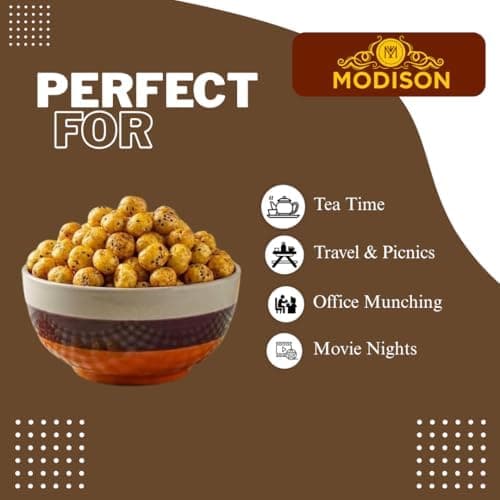 MODISON Roasted Makhana Healthy Snacks Masala Fox Nuts 80g thumbnail 5