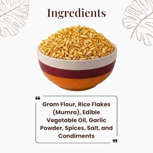 MODISON Garlic Sev Mamra Indian Snacks Roasted Rice Mix 180g thumbnail 7