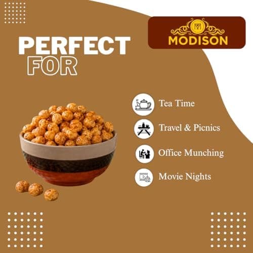 MODISON Roasted Makhana Healthy Snacks Lime N Chilli 80g thumbnail 6