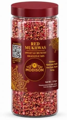 MODISON Red Mukhwas Indian Mouth Freshener Aniseed Coriander 100g thumbnail 1