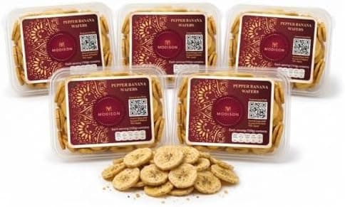 MODISON Banana Black Pepper Wafers Indian Snacks Crispy 900g thumbnail 1