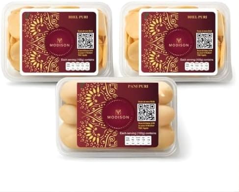 MODISON Pani Puri Bhel Puri Bundle Indian 180g Chaat Kit 3 Pack thumbnail 1