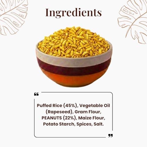 MODISON Sev Mamra Indian Snacks Puffed Rice Mix 180g thumbnail 6