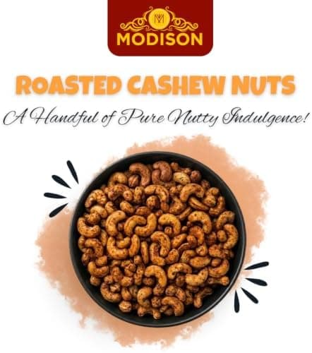 MODISON Roasted Cashew Nuts Healthy Snacks Protein Rich Kaju 200g thumbnail 4