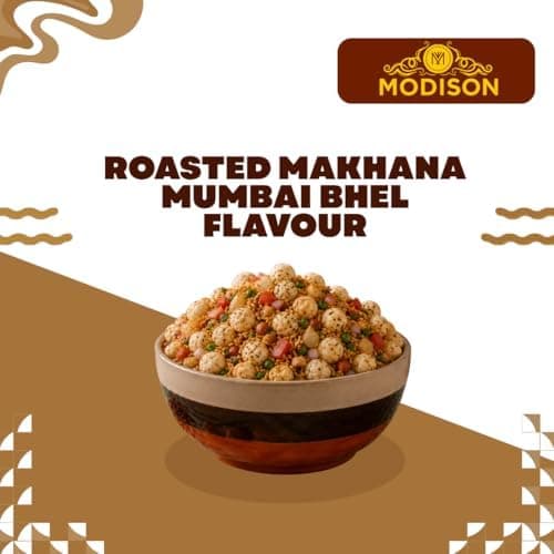 MODISON Roasted Makhana Healthy Snacks Mumbai Bhel Flavour 80g thumbnail 5