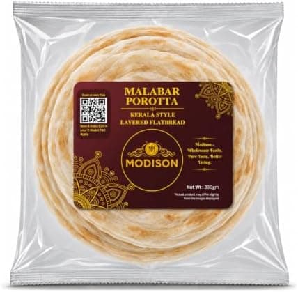 MODISON Malabar Porotta Traditional Layered Flatbread Frozen 330g thumbnail 1