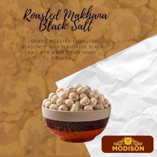 MODISON Roasted Makhana Healthy Snacks Black Salt 80g thumbnail 7