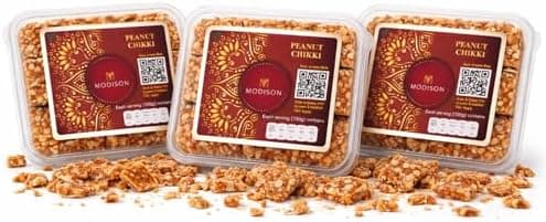 MODISON Peanut Chikki Indian Sweets Protein Brittle 540g thumbnail 1