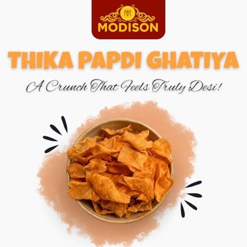 MODISON Tikha Papadi Ghatiya Indian Snacks Spicy Besan 180g thumbnail 3