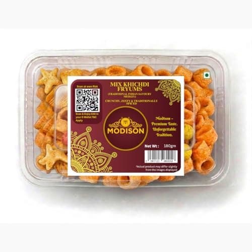 MODISON Mix Khichdi Fryums Indian Snacks Millet Mix 180g thumbnail 1