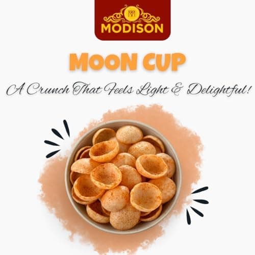 MODISON Moon Cup Indian Snacks Crispy Masala Puffs 180g thumbnail 4