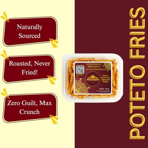 MODISON Potato French Fries Indian Namkeen Masala Crispy 180g thumbnail 5