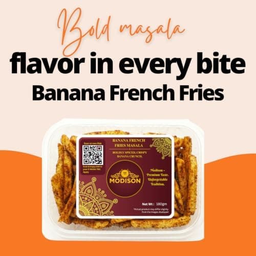 MODISON Banana French Fries Indian Snacks Masala Kela 180g thumbnail 7