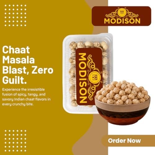 MODISON Roasted Makhana Healthy Snacks Chaat Masala Blast 80g thumbnail 7