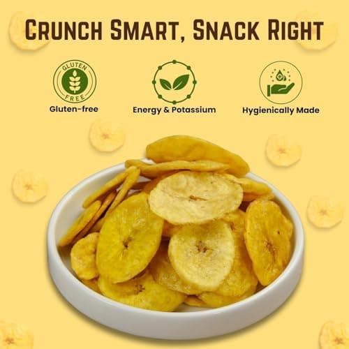MODISON Yellow Banana Wafers Indian Snacks Crispy 540g thumbnail 3