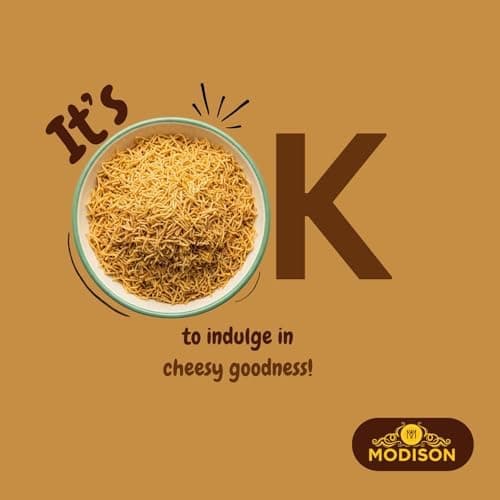 MODISON Potato Cheese Sev Indian Snacks Crispy Cheesy 180g thumbnail 2