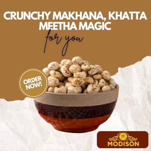 MODISON Roasted Makhana Healthy Snacks Khatta Meetha 80g thumbnail 3