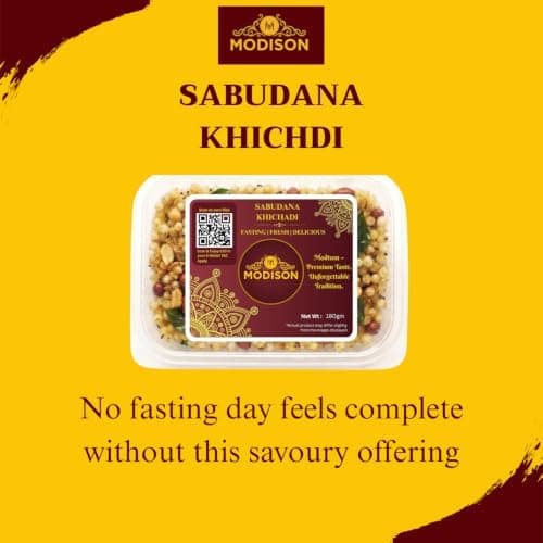 MODISON Sabudana Khichadi Indian Snacks Fasting Tapioca Meal 180g thumbnail 7
