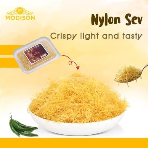 MODISON Nylon Sev Indian Snacks Crispy Gram Flour 900g thumbnail 5