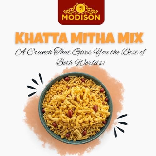 MODISON Khatta Meetha Mix Indian Namkeen Sweet Tangy Snack 180g thumbnail 4